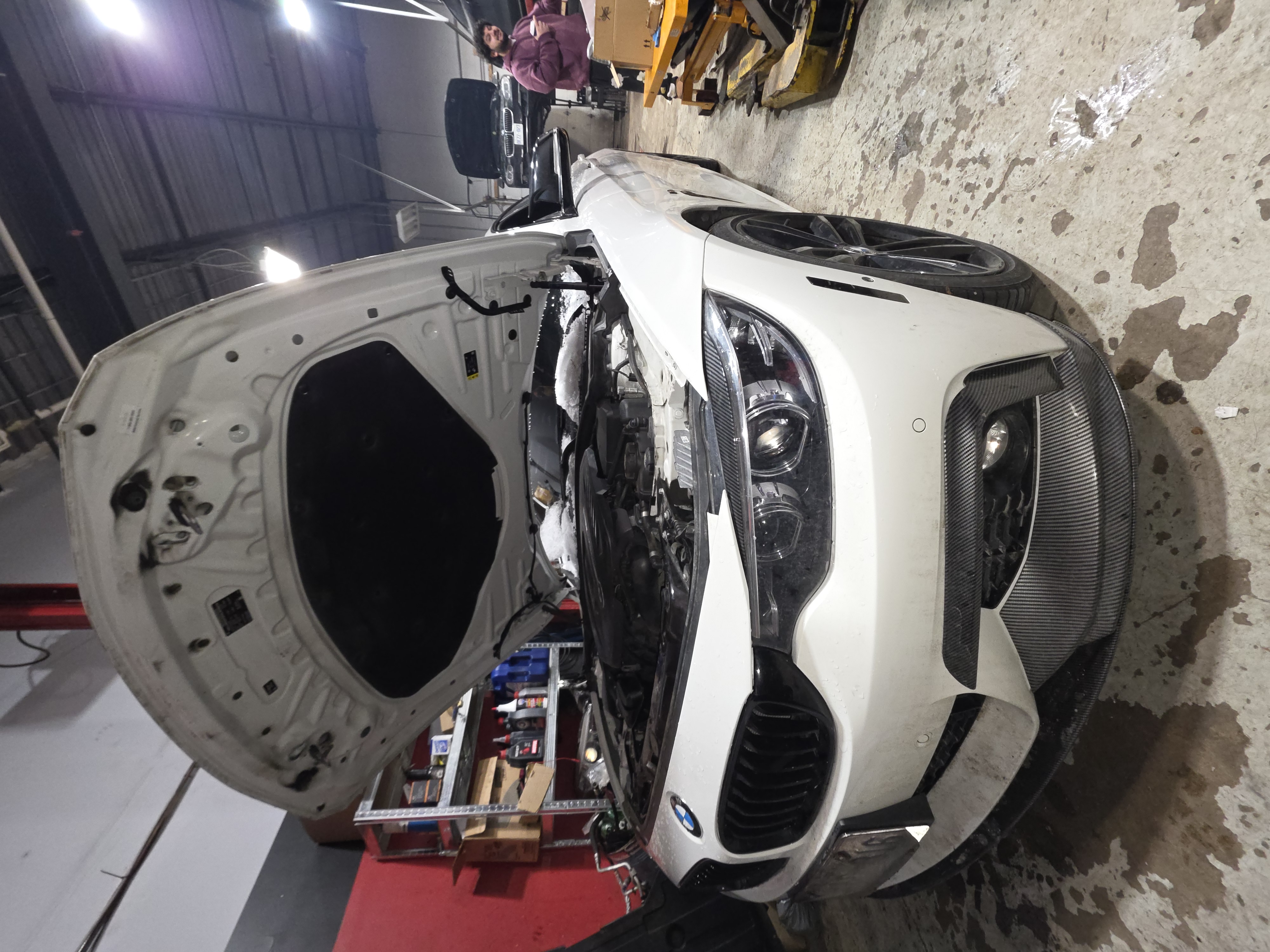 BMW in shop