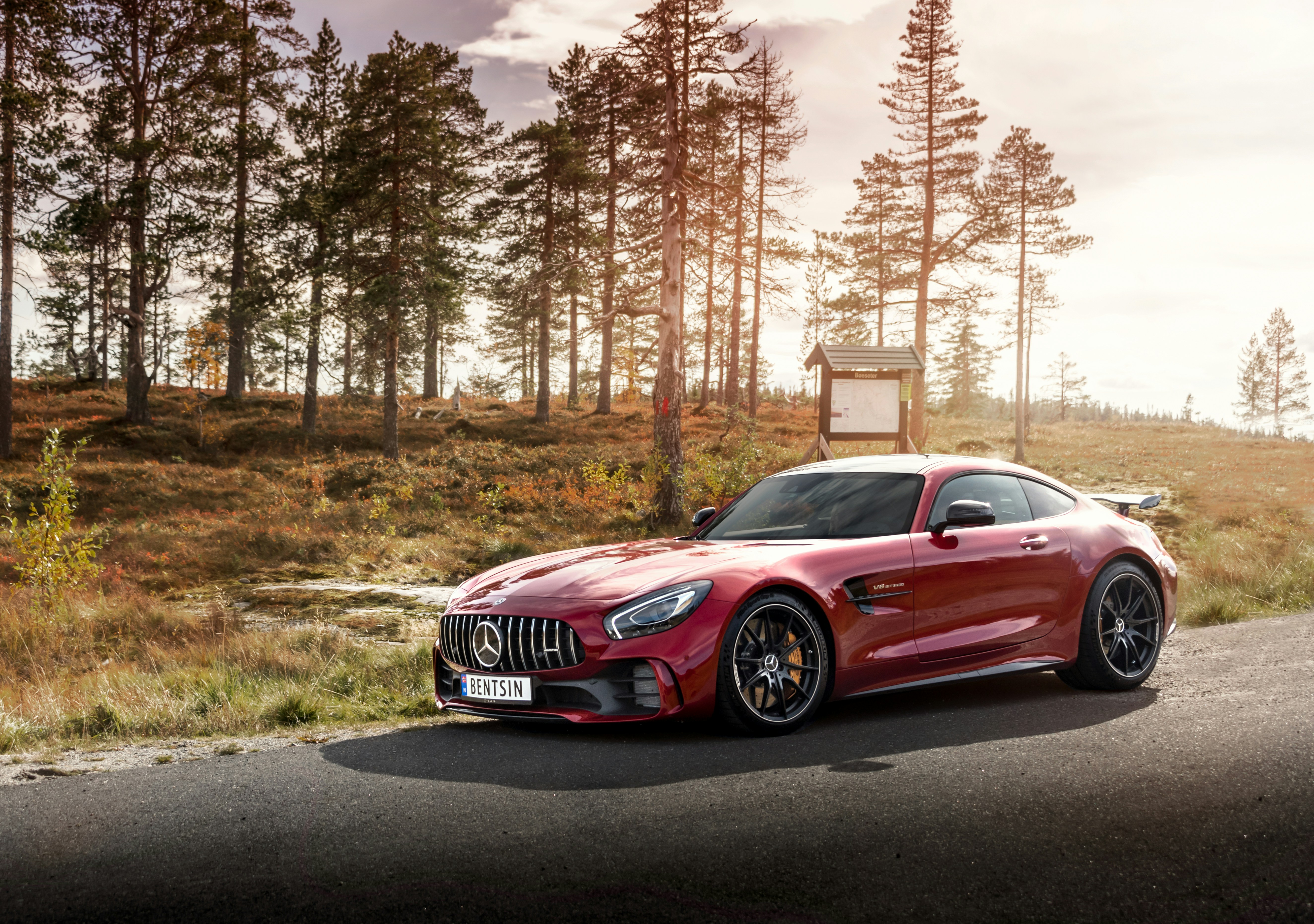 Red Mercedes AMG GT